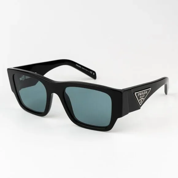 NEW Prada PR10ZSF 16K40K Black Petrol Green Square Unisex Sunglasses - Picture 4 of 11